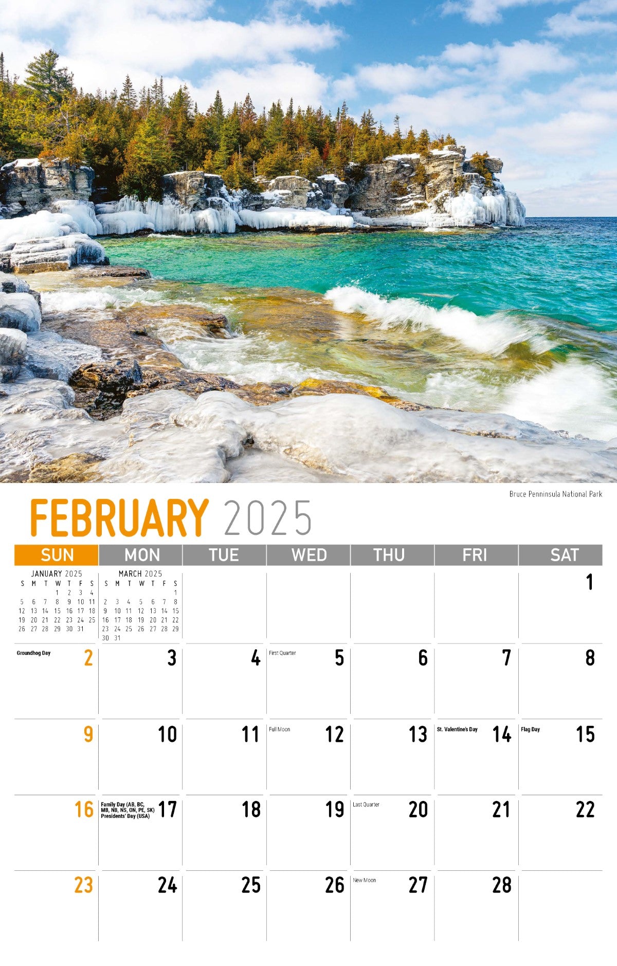 Galleria Wall Calendar 2025 Scenes of Ontario