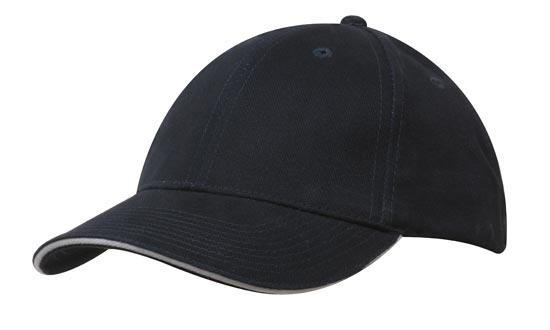 Unstructured Brushed Cotton Cap w/Sandwich Trim
