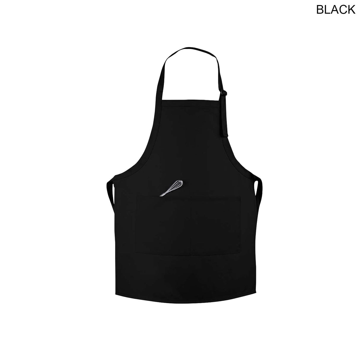 Domestic made Twill Bib Apron, 25x28, 2 Pockets, Adjust Neck, Heat Transfer Logo