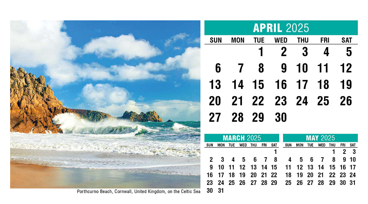 Galleria Sun, Sand & Surf Desk Tent Calendar