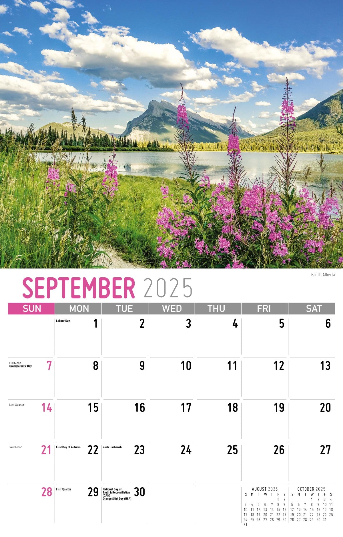 Galleria Wall Calendar 2025 Scenes of Western Canada