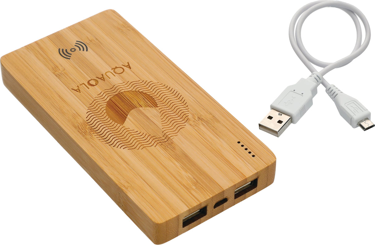 FSC® 100% Bamboo 5000 mAh Wireless Power Bank