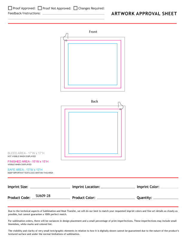 Colored Microfiber Dri-Lite Terry Golf Towel, 15x15, Nofold Grommet & Hook, Sublimated 2 sides