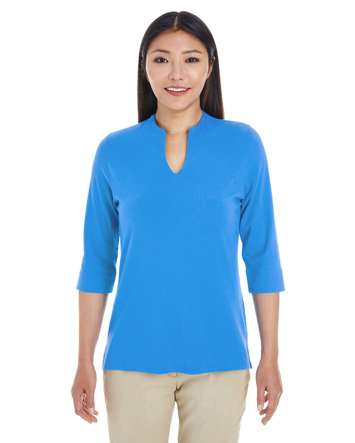 DEVON AND JONES Ladies' Perfect Fit? Tailored Open Neckline Top