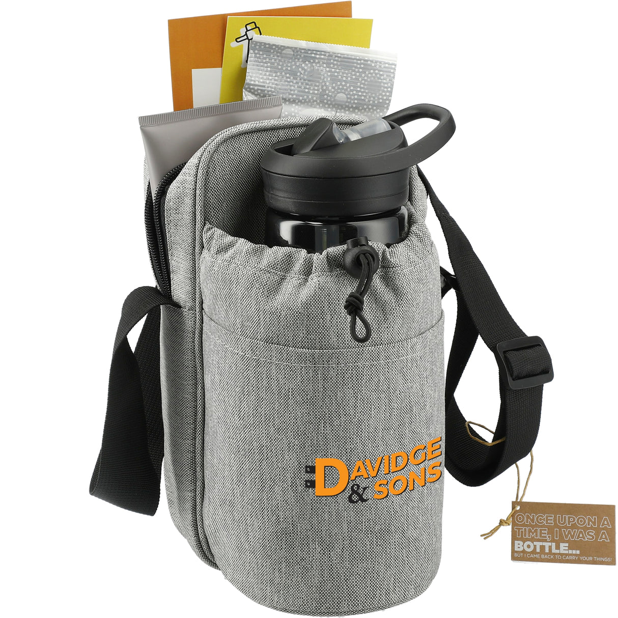 Traver RPET Adjustable Bottle Sling Cooler w/Pouch