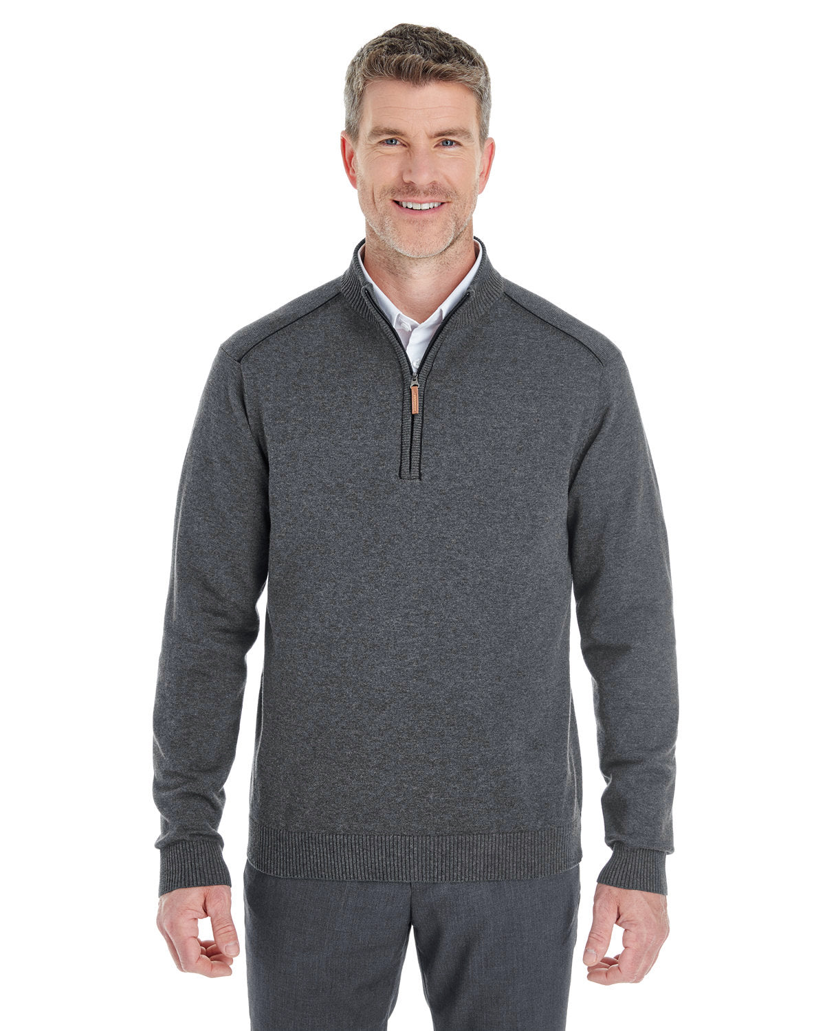 DEVON AND JONES Men's Manchester Fully-Fashioned Quarter-Zip Sweater