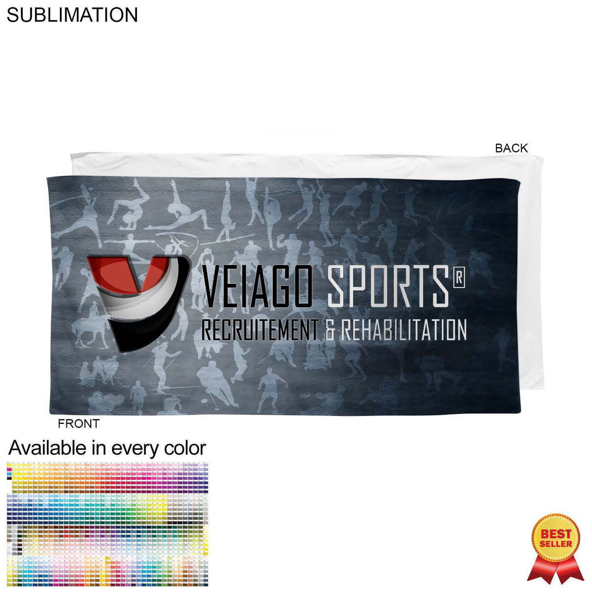 Plush and Soft Velour Terry Cotton Blend Shower Towel, 24x48, Sublimated Graphics Edge to Edge