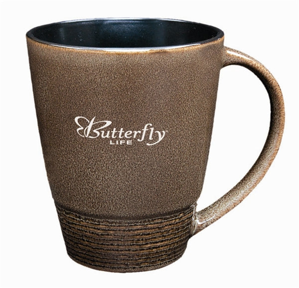 Chambray 14oz 2tone mocha/black mug