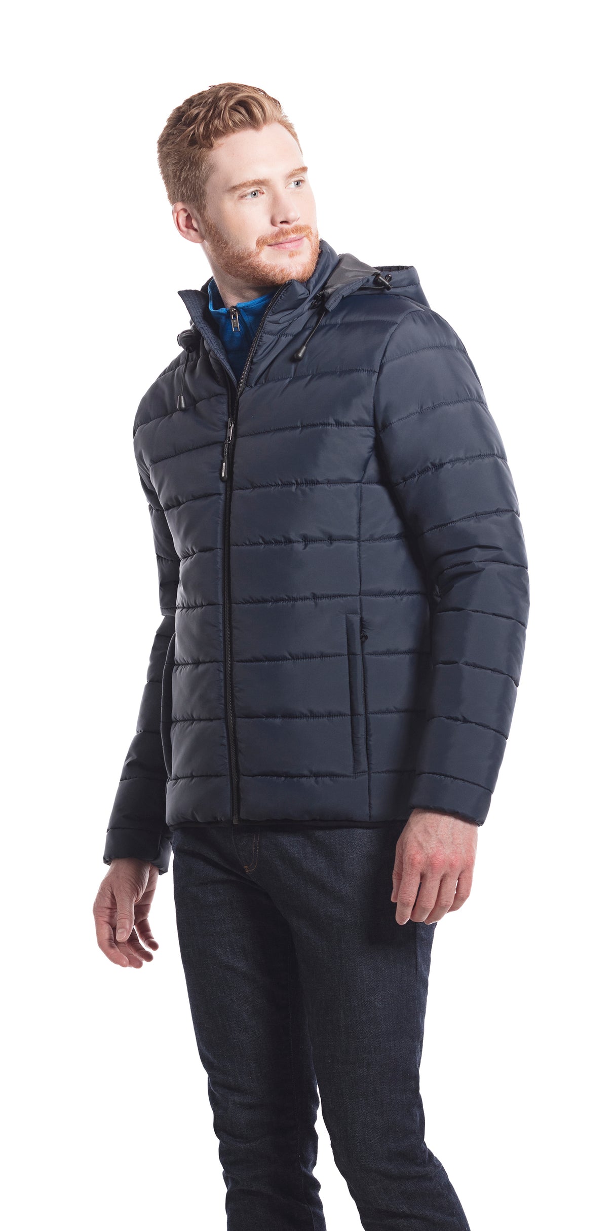 000942 Glacial Men's Puffy Jacket w/Detachable Hood