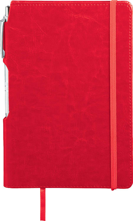 6" x 8.5" FSC® Mix Viola Bound Notebook with Pen