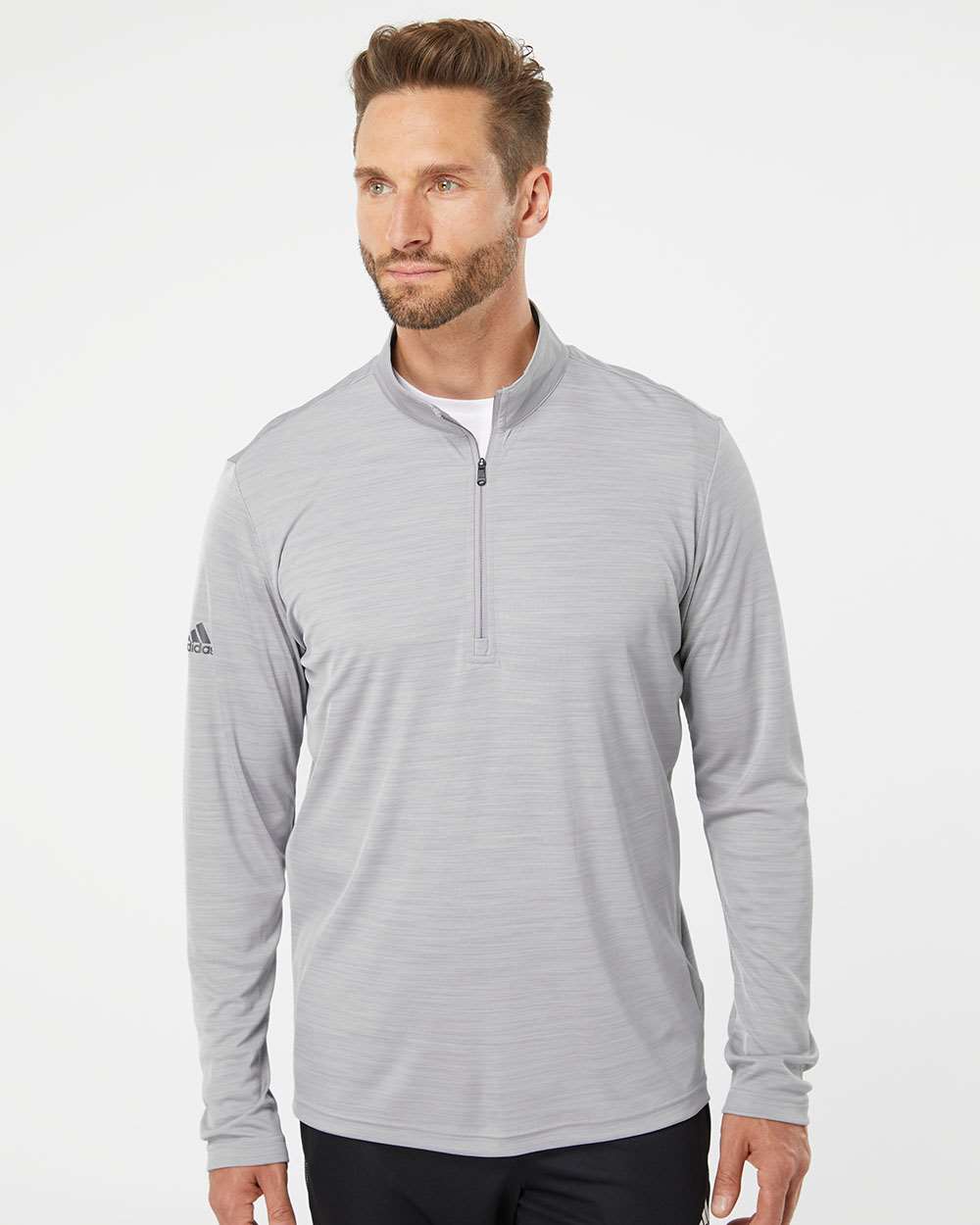 Adidas Lightweight Melange Quarter-Zip Pullover