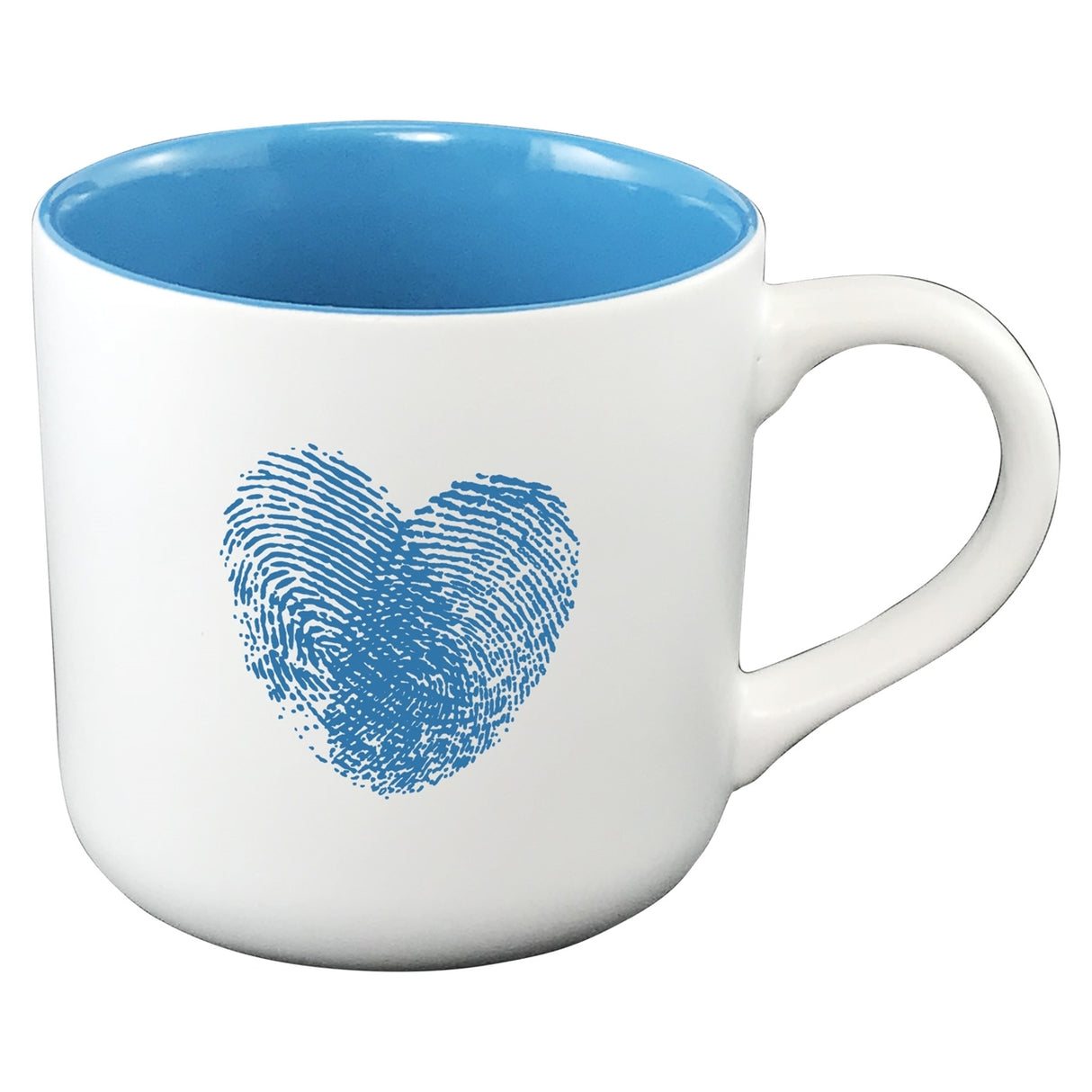 Angora 14oz 2tone white/sky blue mug in a Ripple gift box