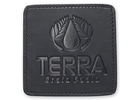 Deluxe Leather Single square coaster black