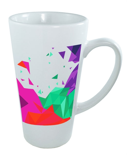 Café Grande 16oz white ceramic sublimation mug in Ripple gift box