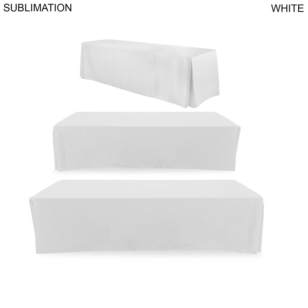 Sublimated Table Cloth for 10' table, Drape style, 4 sided, Closed Back
