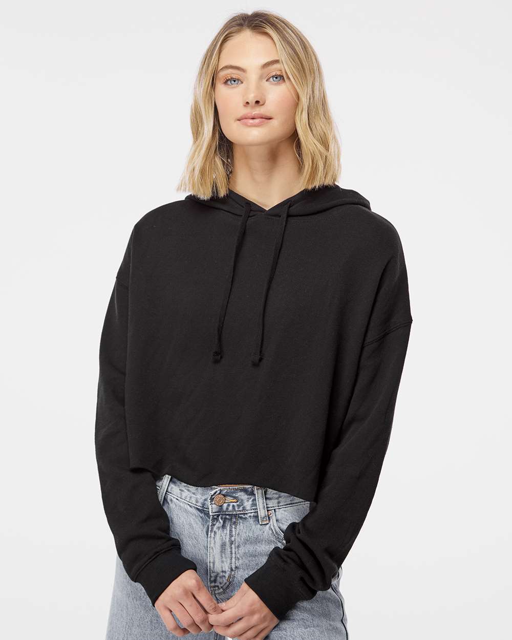 Independent Trading Co. Women's Lightweight Cropped Hooded Sweatshirt