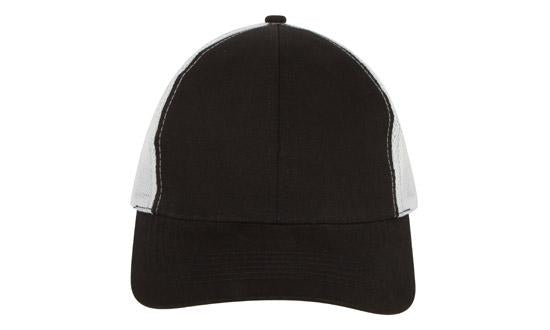000963 Trucker Style Brushed Cotton Cap w/Mesh Back