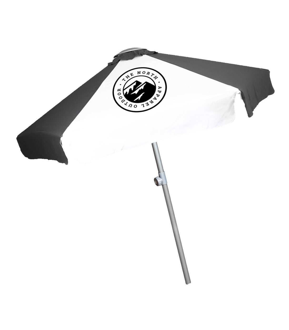 7' Telescopic Aluminum Market Umbrella with Valence