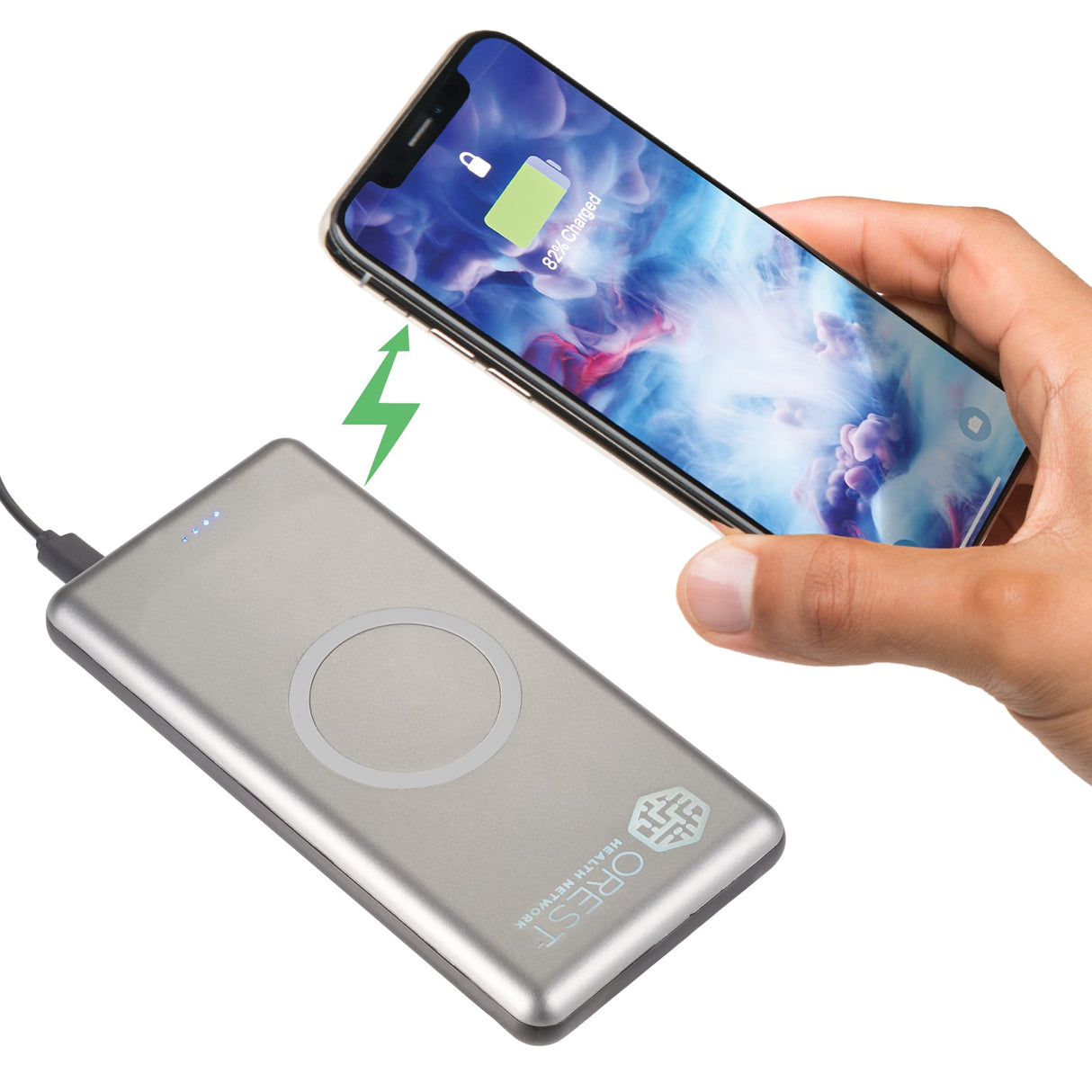 UL Listed Light Up Qi 10000 Wireless Power Bank