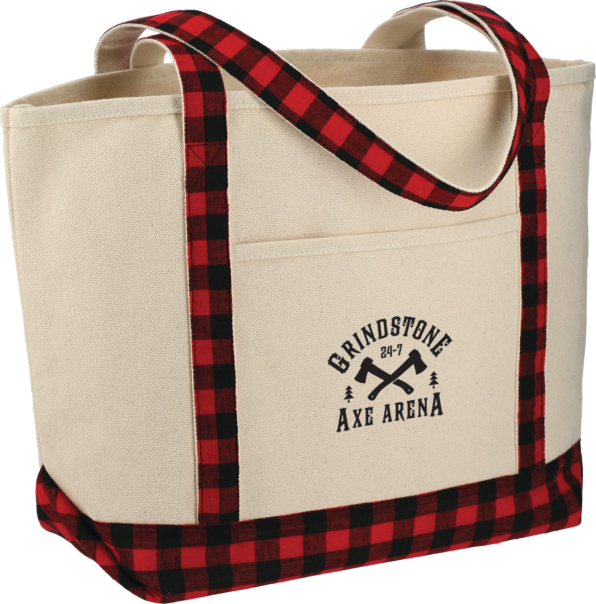 Buffalo Plaid 18oz Cotton Boat Tote