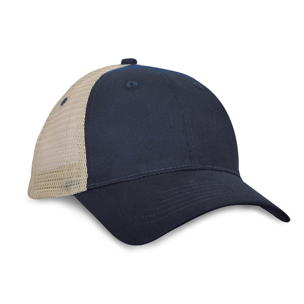 6 Panel Light Brushed Trucker Cap