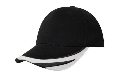 Brushed Heavy Cotton Cap w/Embroidered Peak Trim