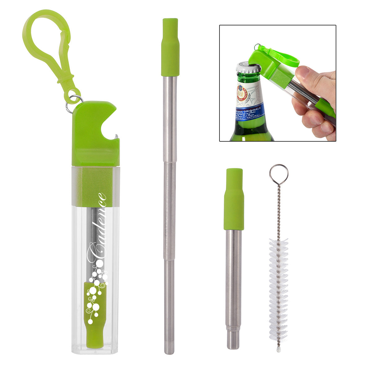 Straw Kit With Bottle Opener