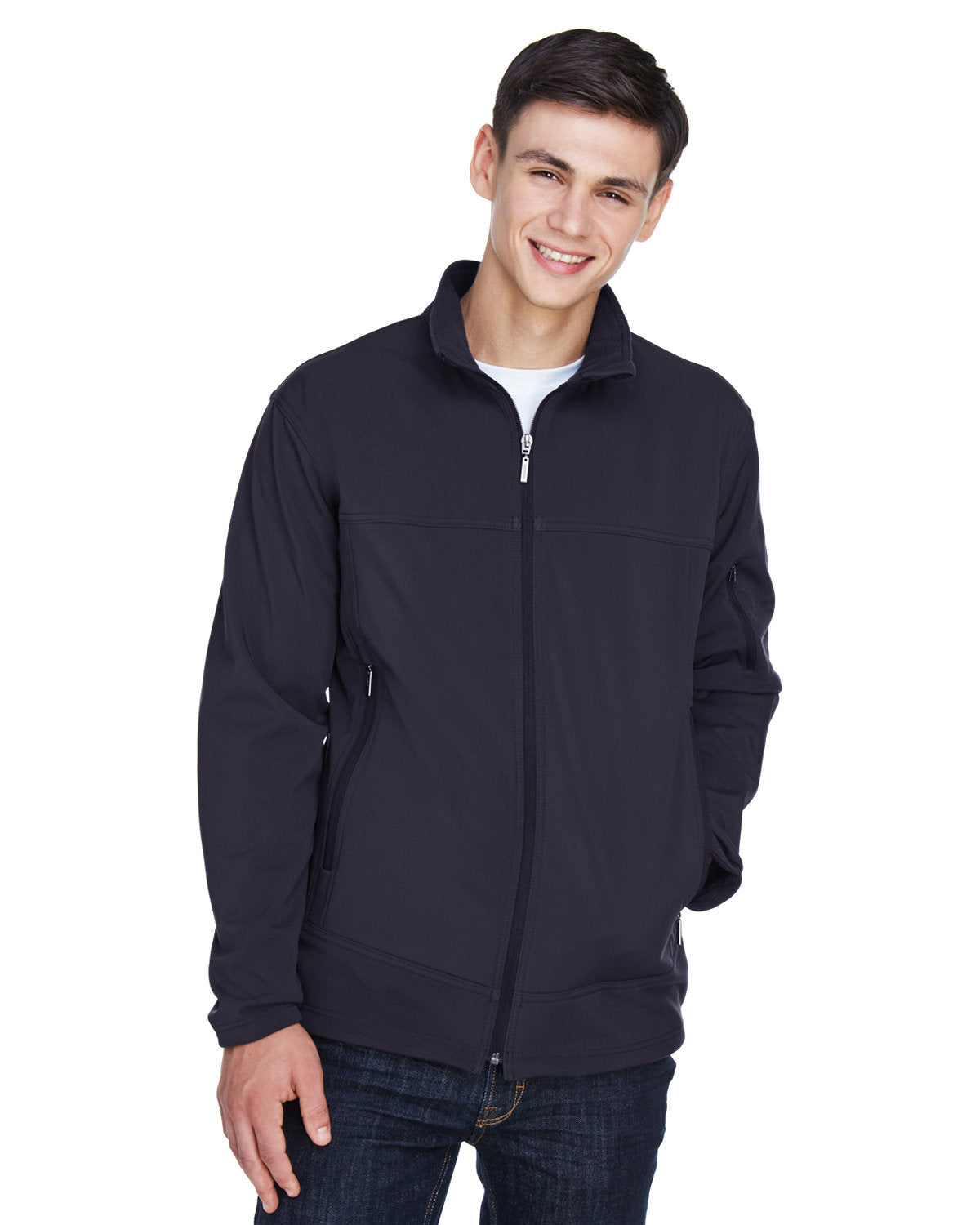 NORTH END Men's Three-Layer Fleece Bonded Performance Soft Shell Jacket