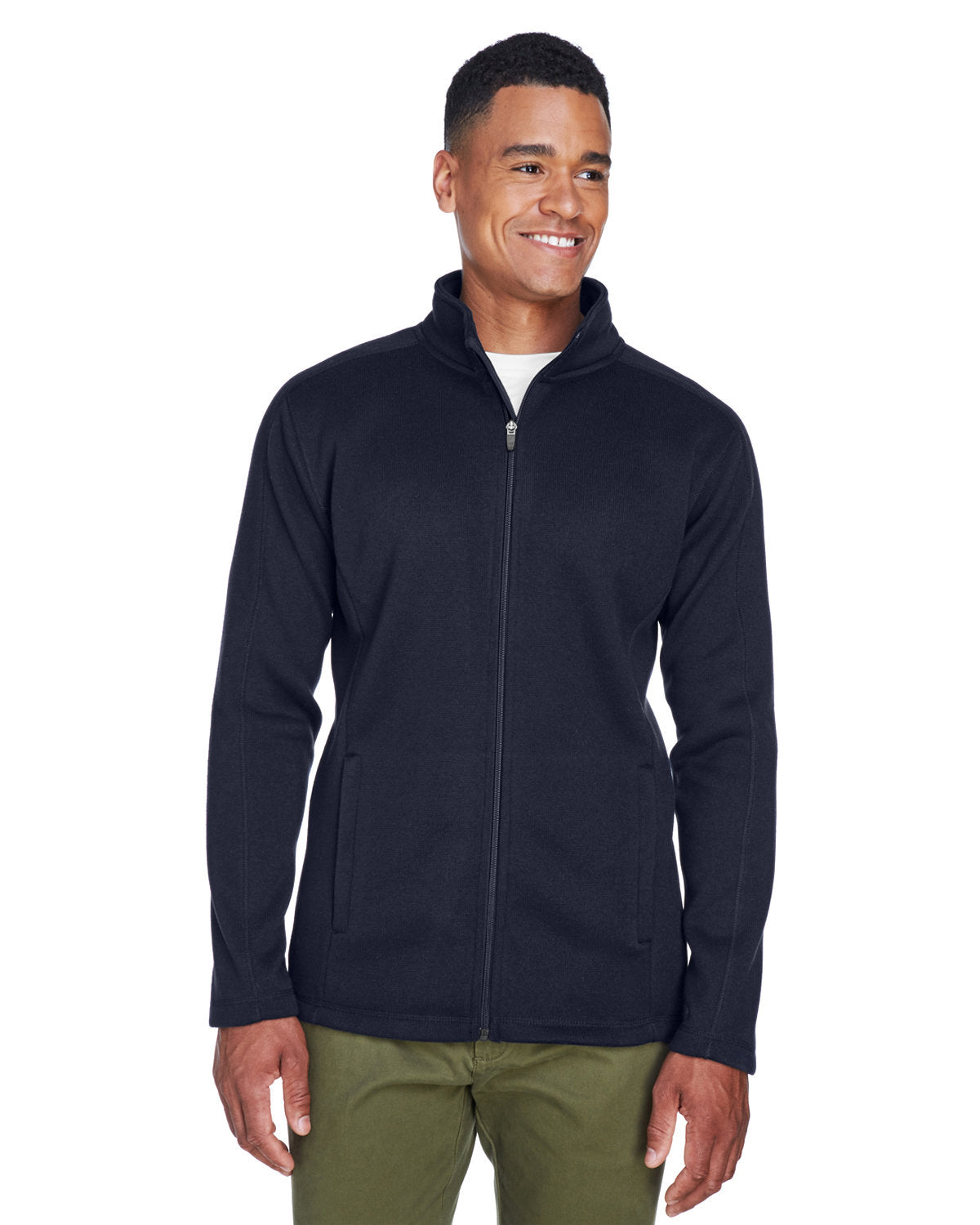 000166 Devon and Jones Men's Bristol Full-Zip Sweater Fleece Jacket