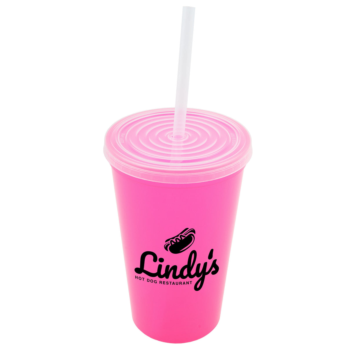 22 Oz. Stadium Cup with Lid and Straw