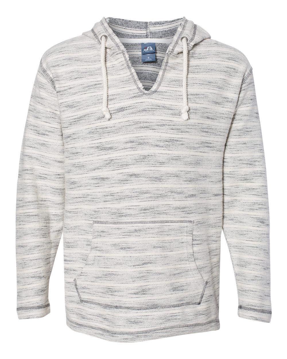J. America Baja French Terry V-Neck Hooded Pullover