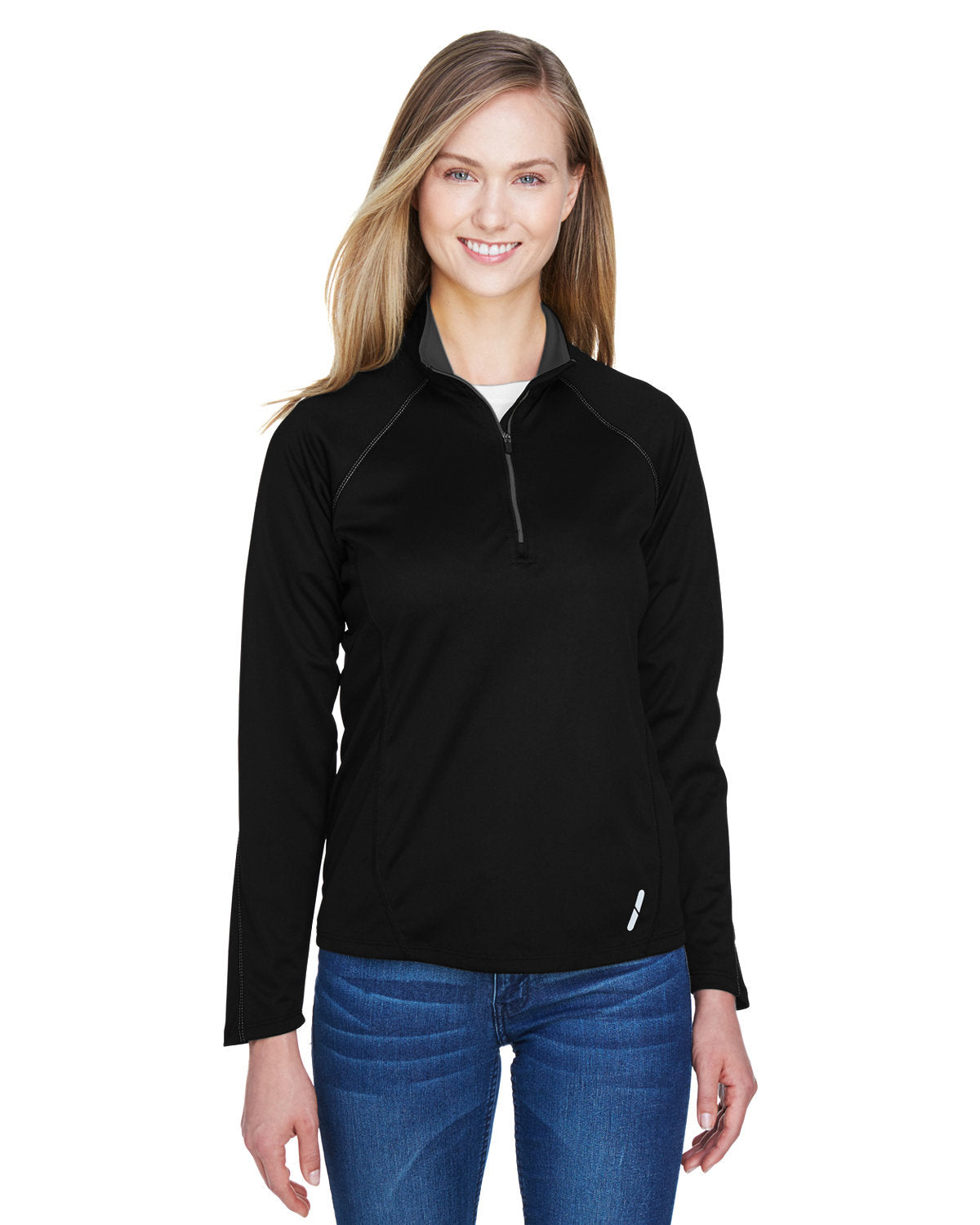 NORTH END Ladies' Radar Quarter-Zip Performance Long-Sleeve Top