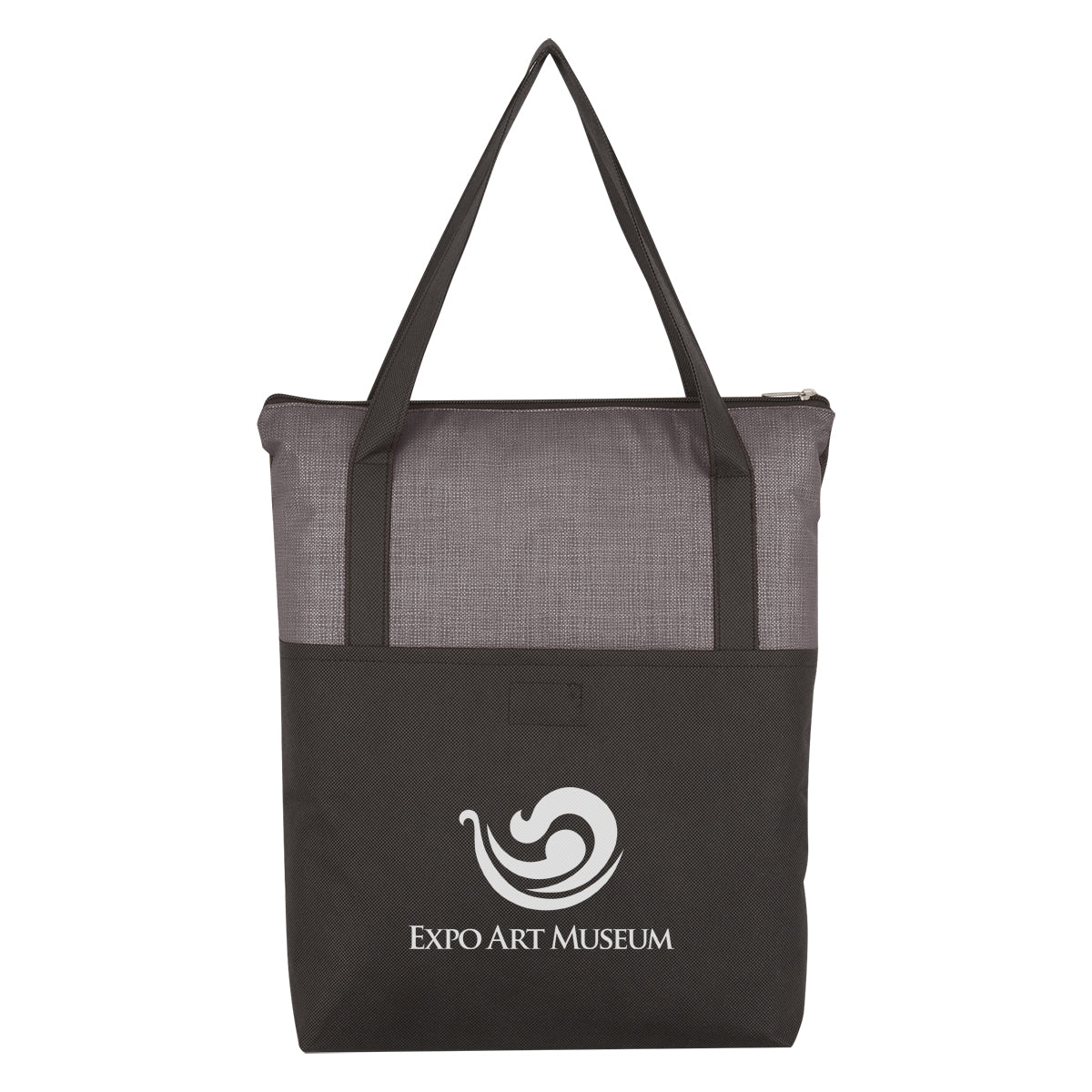 Crosshatch Non-woven Zippered Tote Bag
