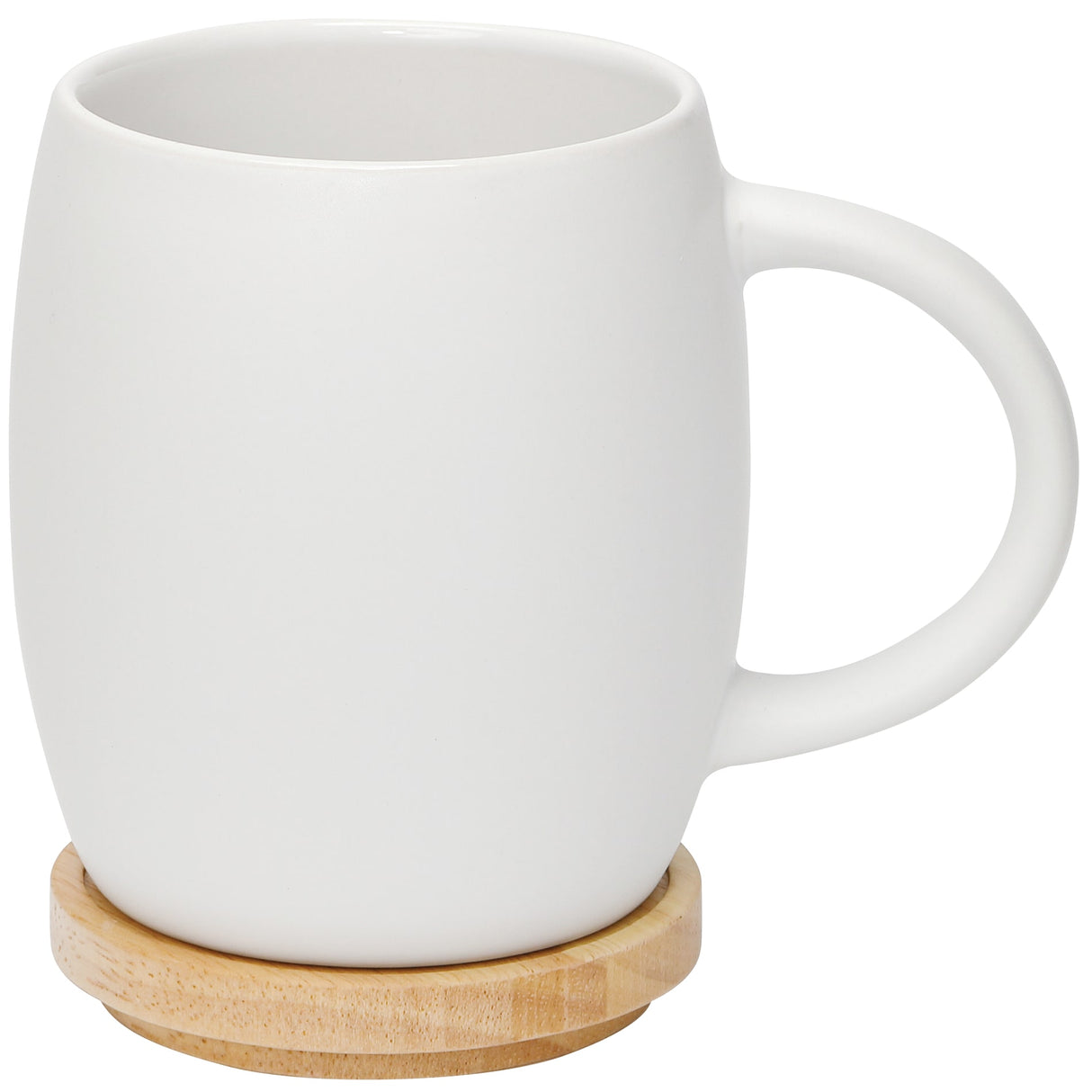 15 Oz. Hearth Ceramic Mug w/Wood Lid Coaster