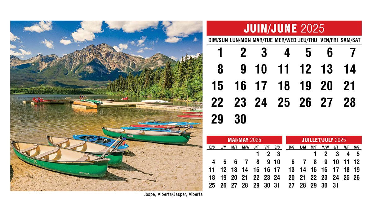 Scenes of Canada (English/French) Desk Tent Calendar