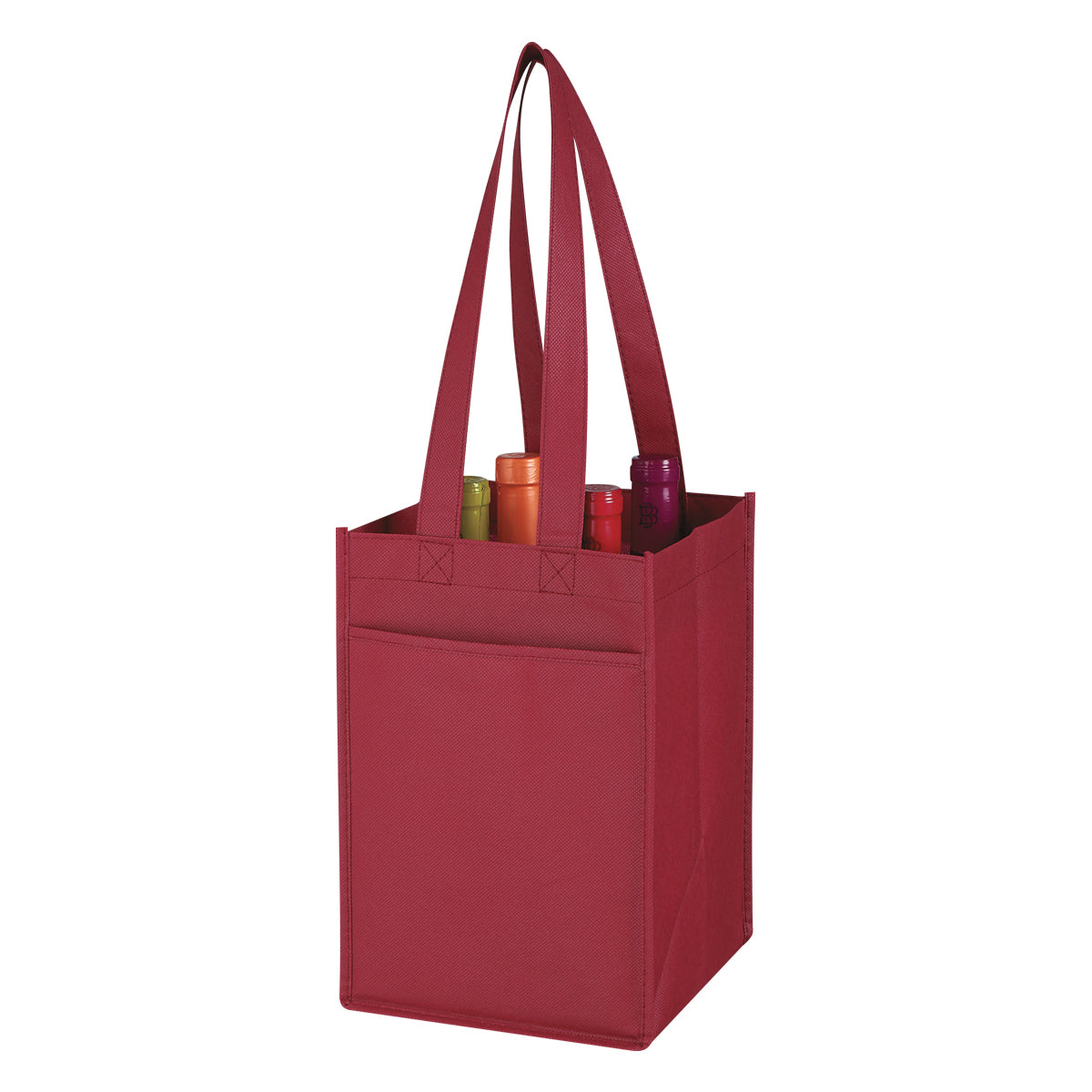 Non-woven 4 Bottle Wine Tote Bag
