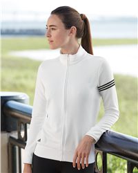 Adidas Women's ClimaLite® 3 Stripes French Terry Full Zip Jacket