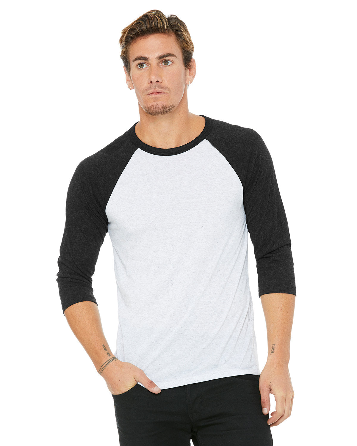 BELLA+CANVAS Unisex 3/4-Sleeve Baseball T-Shirt