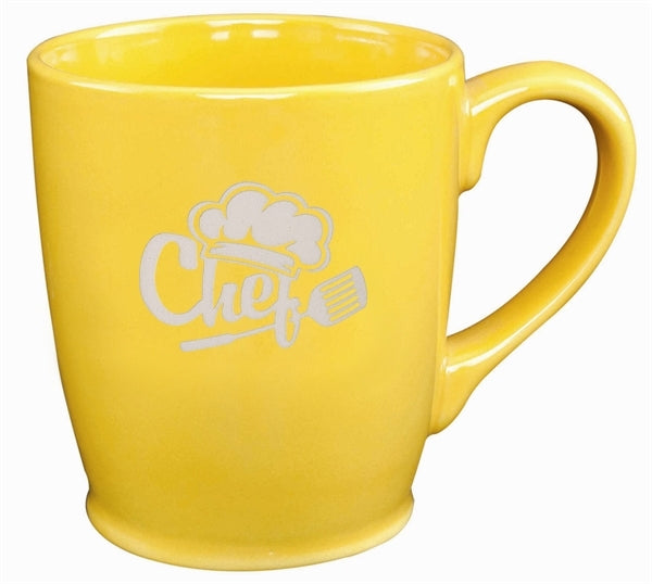 Kona 16oz yellow mug - Etched