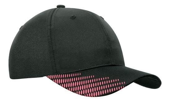 Breathable Poly Twill Cap w/Peak Flash Print