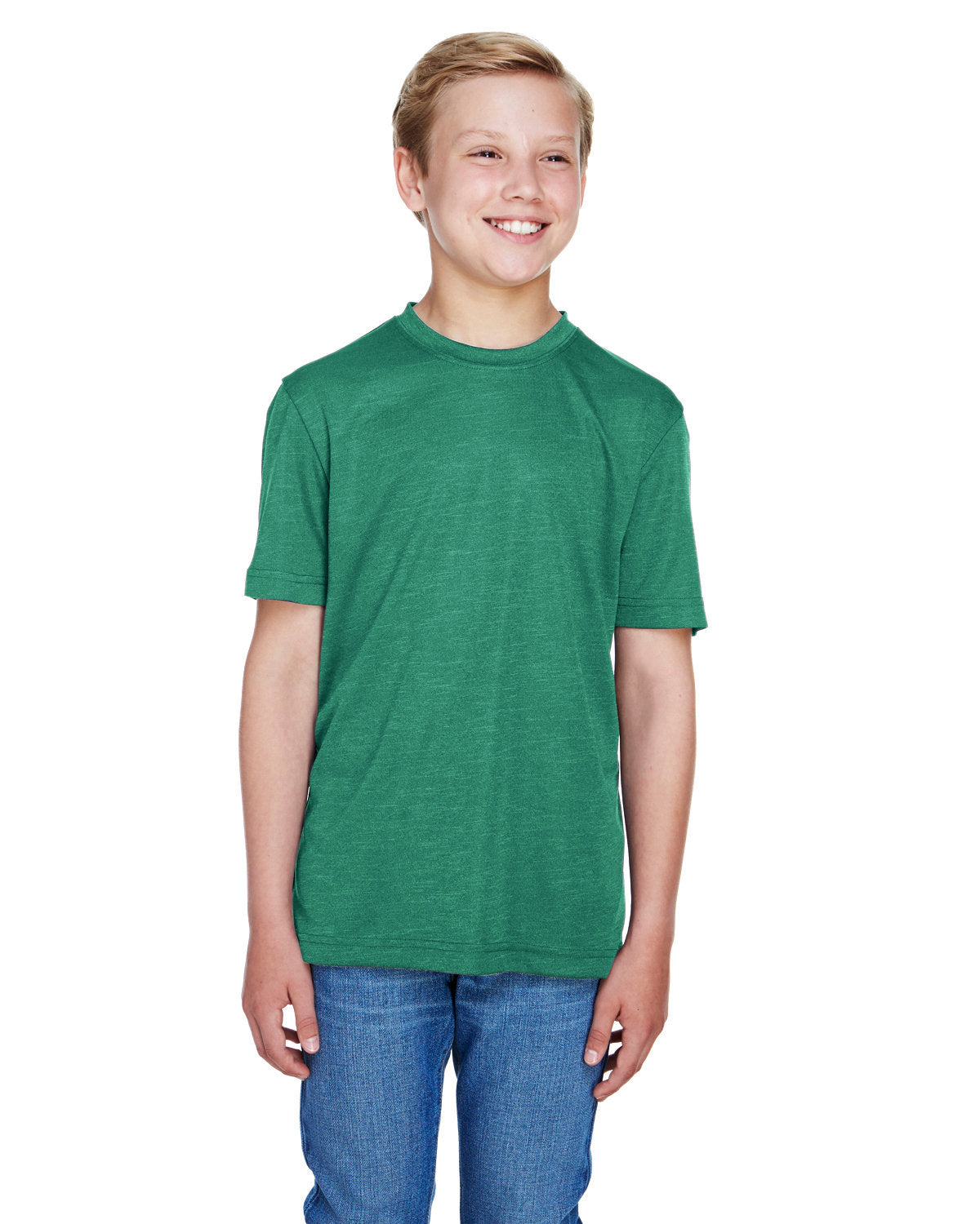 000247 Team 365 Youth Sonic Heather Performance T-Shirt