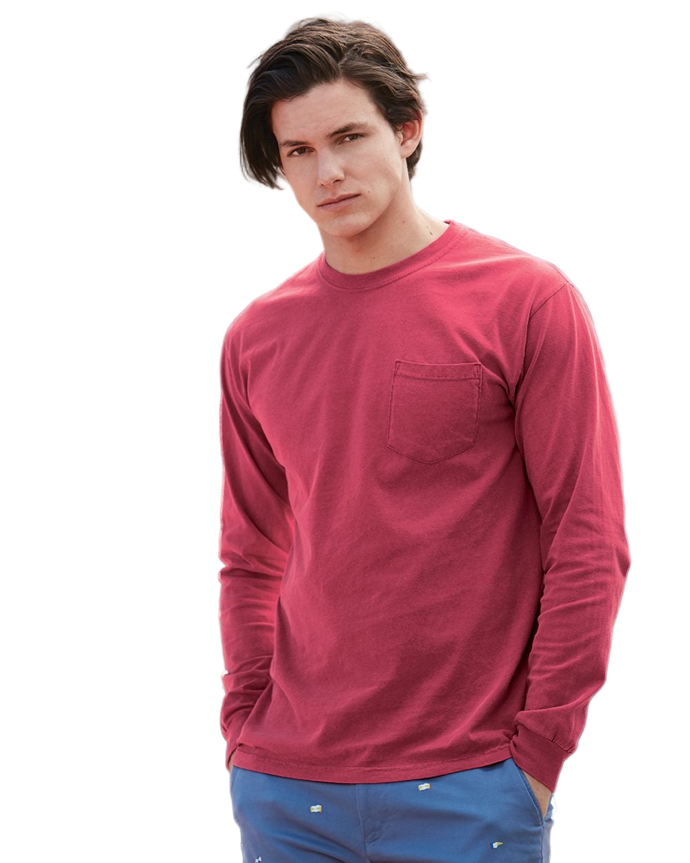 Comfort Colors Garment-Dyed Heavyweight Long Sleeve Pocket T-Shirt