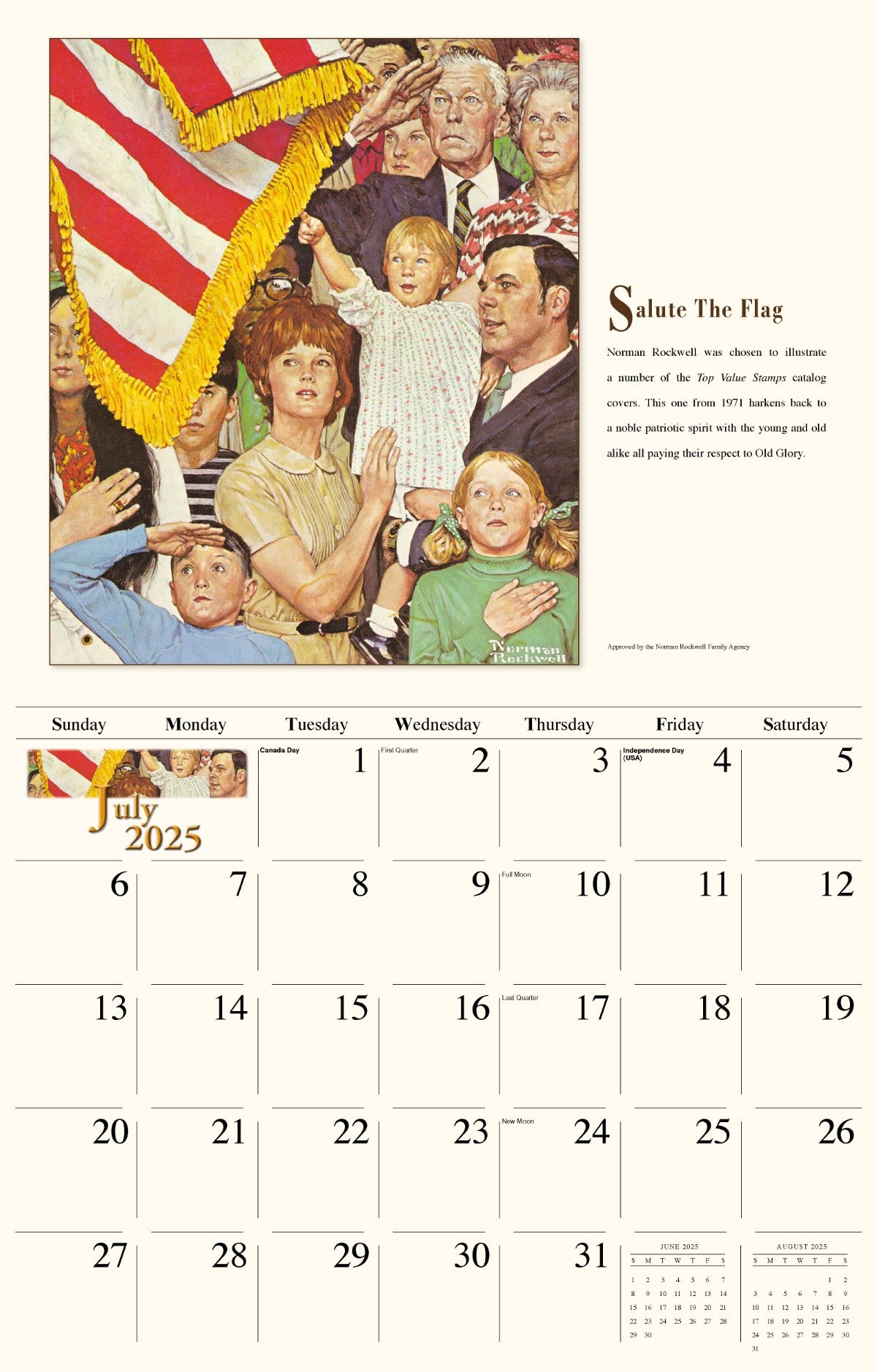 Galleria Wall Calendar 2025 Norman Rockwell