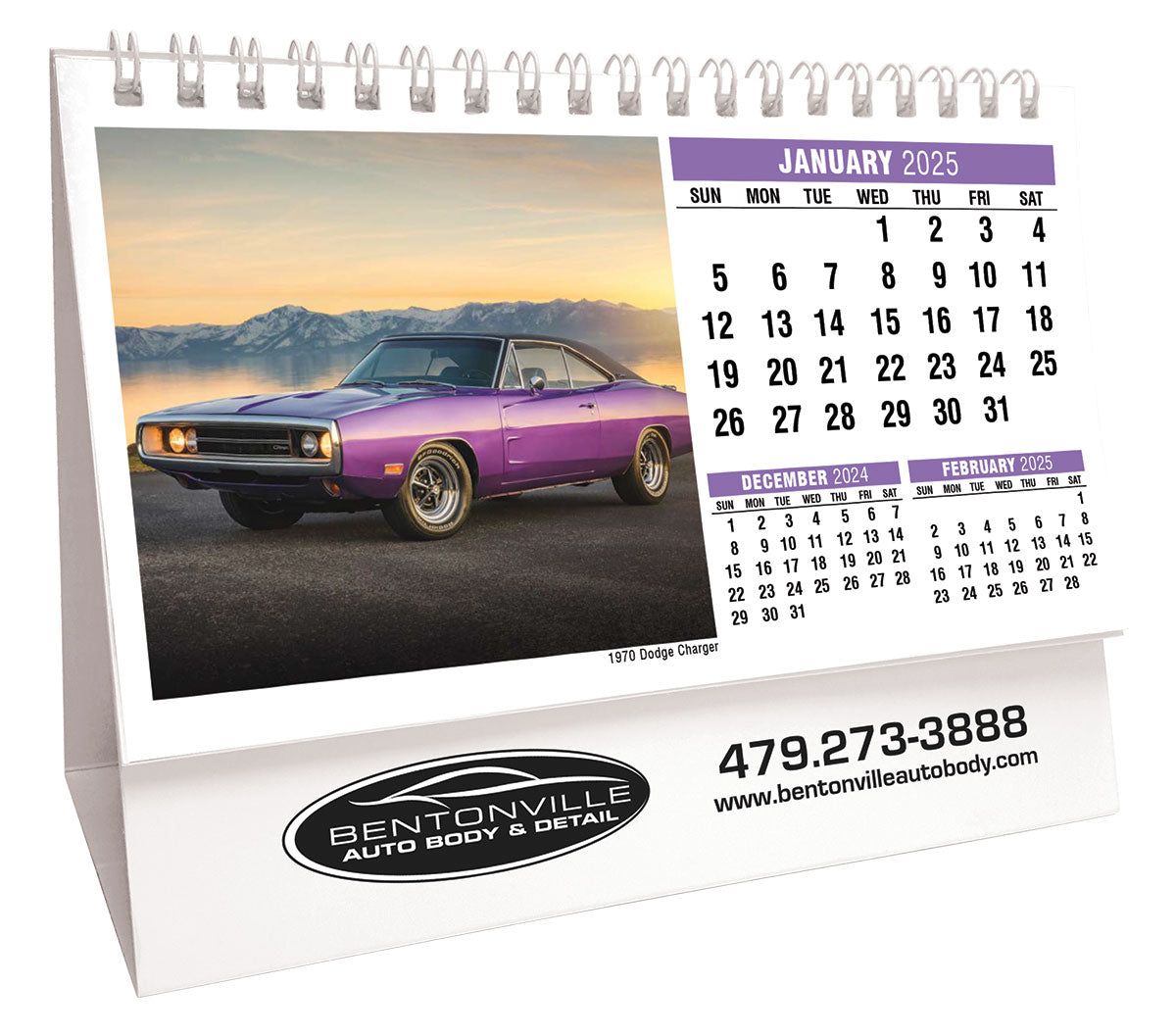 Classic Cars Desk Tent Calendar