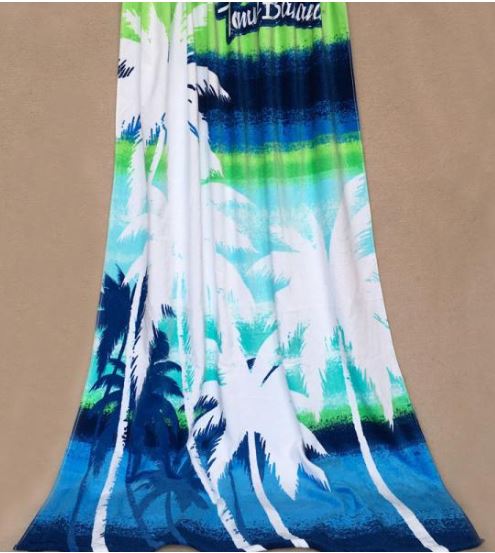 100% Cotton Velour Reactive Print Beach Towel 30"x60"