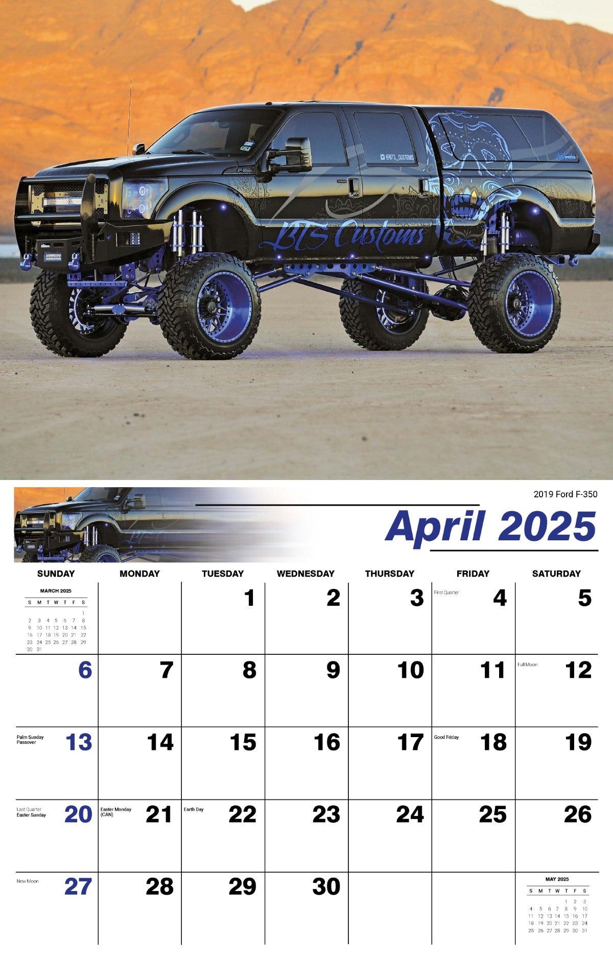 Galleria Wall Calendar 2025 Pumped Up Pickups