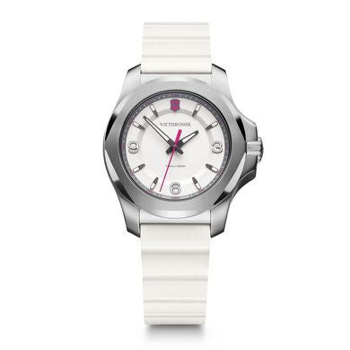 I.N.O.X. V White Dial Watch w/Rubber Strap