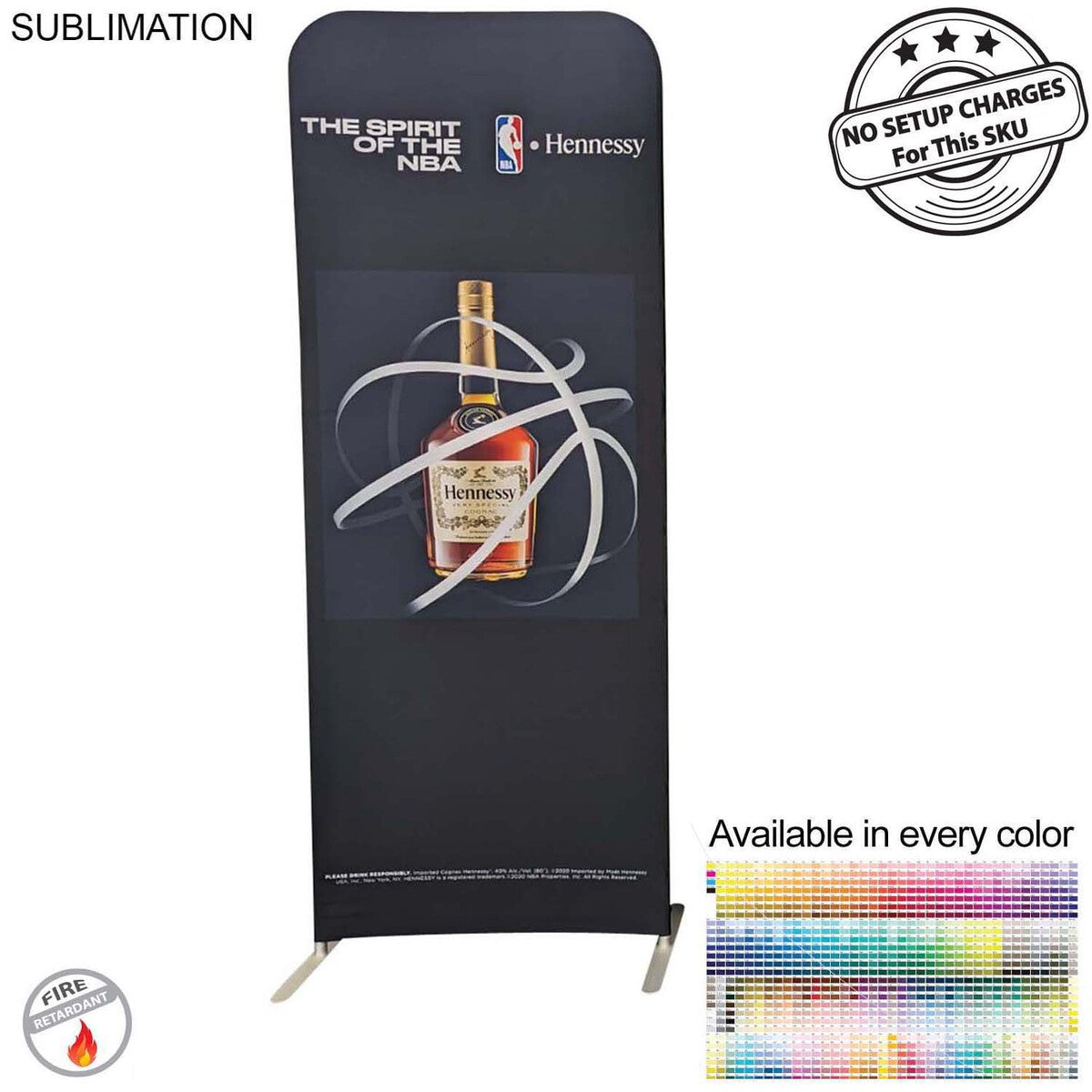 3'W x 96"H EuroFit Straight Wall Display Kit, with Full Color Graphics Double Sided, NO SETUP CHARGE