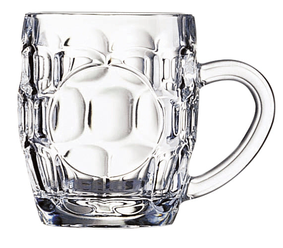 Britannia 10oz clear glass mug