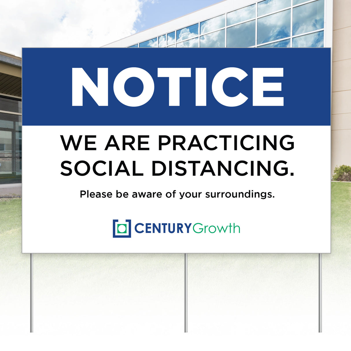 24"h x 36"w Custom Corrugated Yard/Lawn Sign